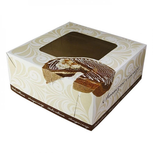 Pudełko na ciasto chrzest wesele komunia karton na tort opakowanie 32x32x14cm